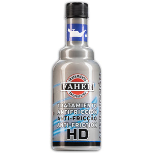 FAHER Antifricción HD, máxima protección para tu motor, potencia las propiedades del lubricante, reduce fricción y desgaste.